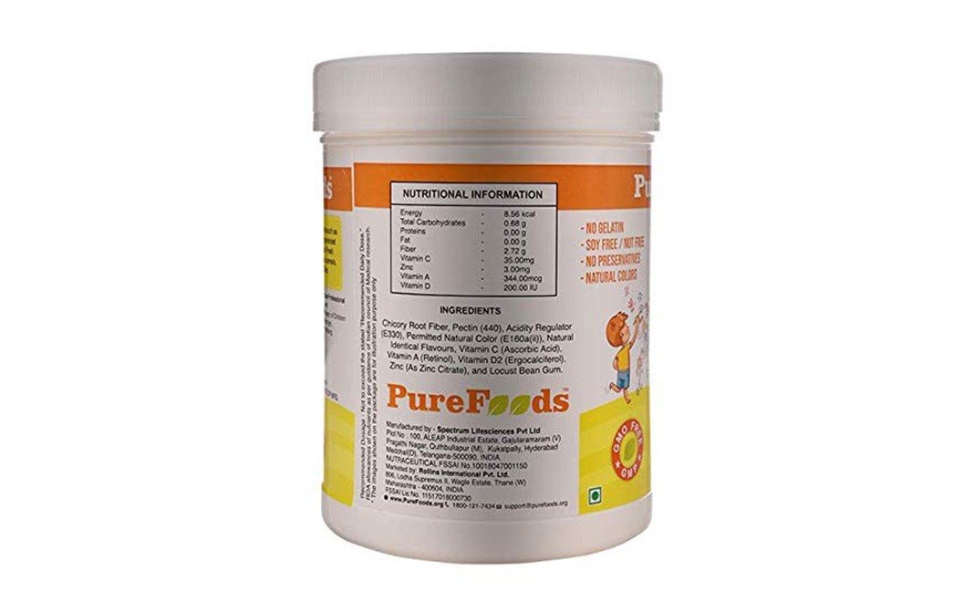 Purefoods Vitamins C + Zinc Gummies, For Kids   Plastic Jar  60 pcs